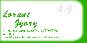 lorant gyory business card